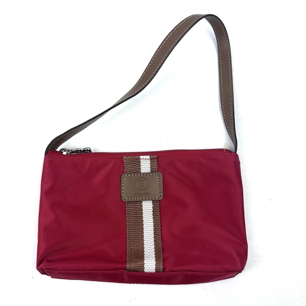 Bogner Lufthansa First Class Handbag Red Nylon Small Purse New